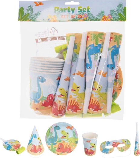 Papier-Partyset Dino (36 Stk.)