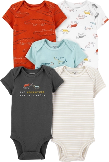 Carter’s Baby-Body mit kurzen Ärmeln Machines, 5 Stk., Größe 56