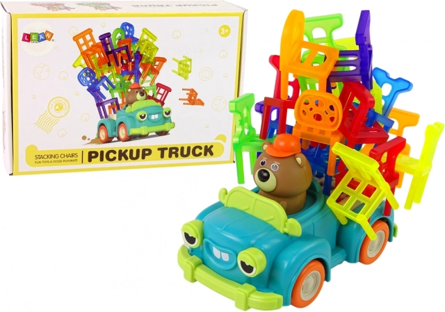 Geschicklichkeitsspiel Fallende Stühle mit fahrendem Auto