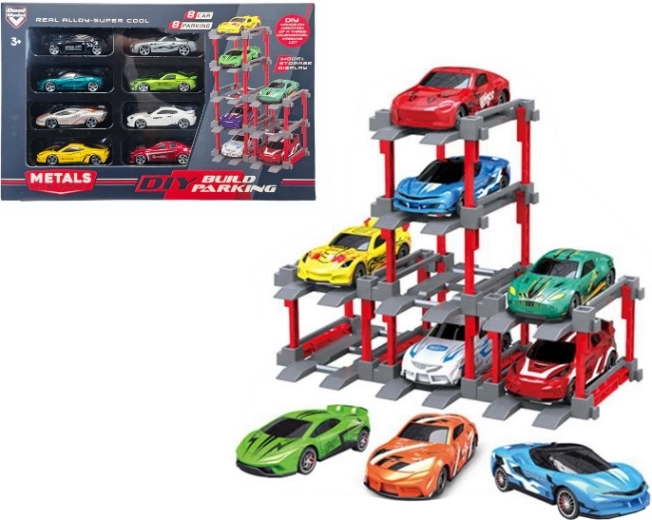 Mehrstöckiges Parkhaus mit Autos