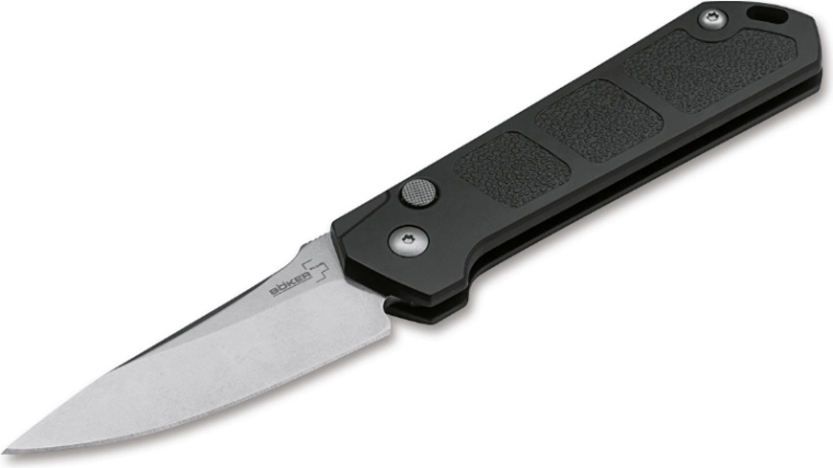 Böker Plus Kihon Auto Messer Stonewash 8 cm