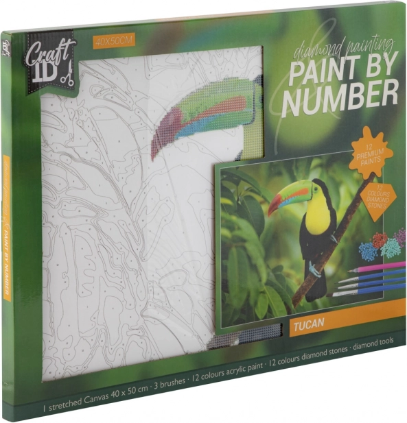 Diamantmalerei Tukan 40x50 cm