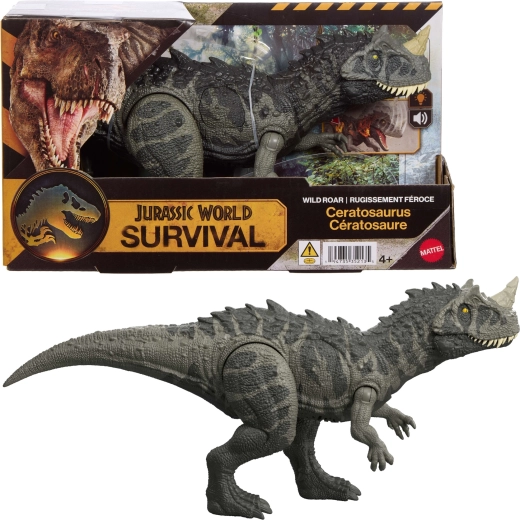Interaktive Dinosaurierfigur JURASSIC WORLD Survival Ceratosaurus 30 cm