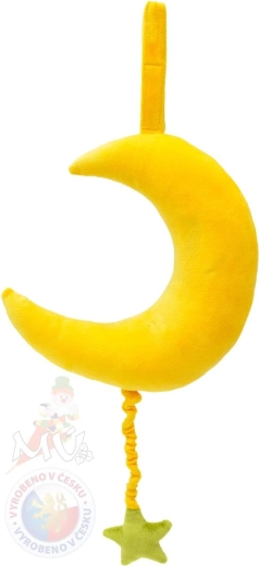 Moravská ústředna Plüsch-Schlafhilfe mit Spieluhr Mond zum Aufziehen - 1 Stück