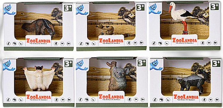 Zoolandia Safari-Tierchen-Figur (6 Arten) – 1 Stück