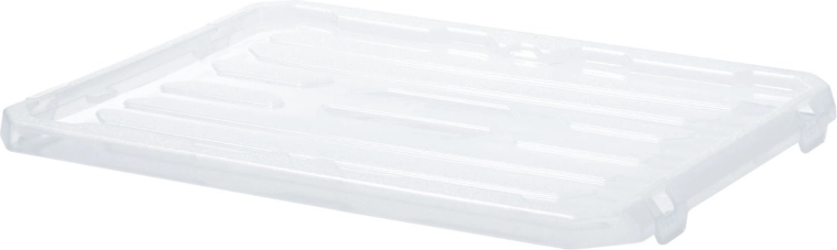 Kunststoffdeckel für Aufbewahrungsbox Cargobox 400 × 300 × 30 mm, transparent