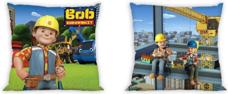 Bob der Baumeister doppelseitiger Kissenbezug 40 × 40 cm – 1 Stück