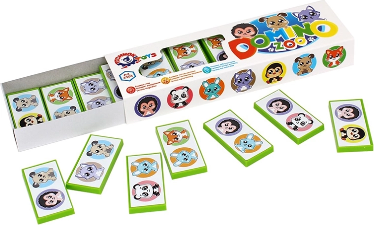 Domino mit Tieren in einer Schachtel