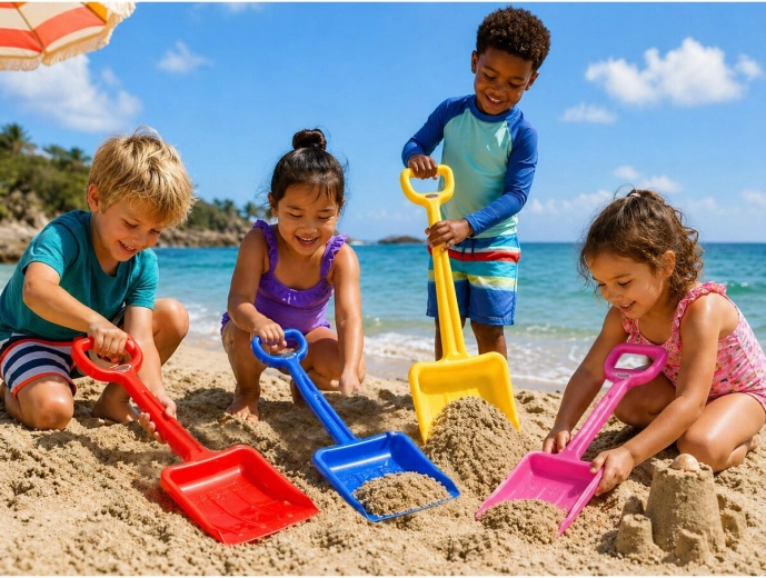 Jamara Tally Kinder-Schaufel für Schnee und Sand 70 cm rosa