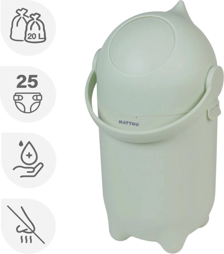 Nattou Windeleimer Dropy grün 20 l