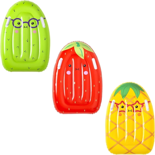 Aufblasbares Schwimmbrett BESTWAY mit Griffen – Kiwi, Ananas oder Erdbeere 84 × 56 cm