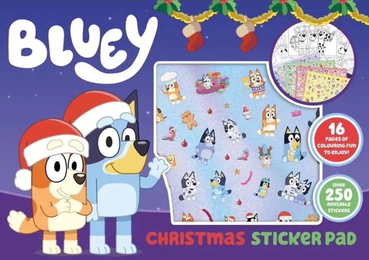 Weihnachts-Malbuch-Set mit Aufklebern von Bluey