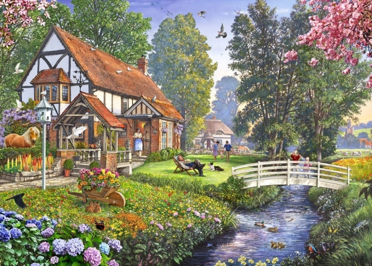 Puzzle Ruhiger Sonntag 500 Teile BLUEBIRD