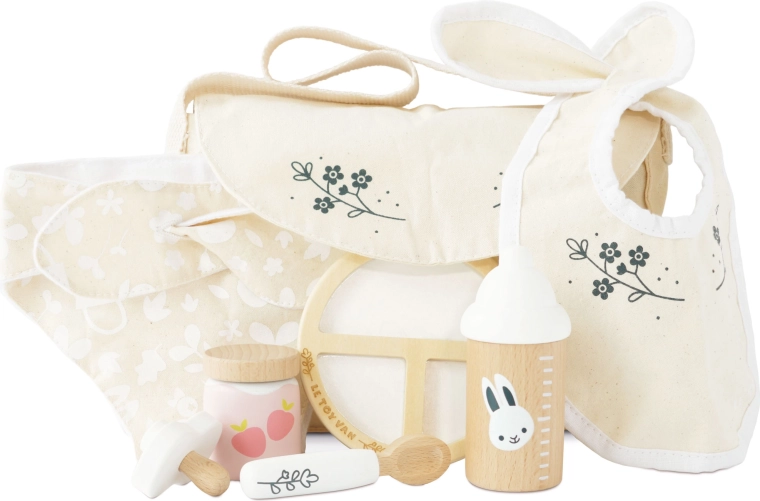 Le Toy Van Holz-Set zum Füttern für Puppen in einer Tasche