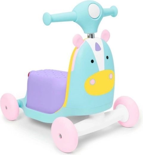 Skip Hop Zoo 3-in-1 Rutschfahrzeug und Scooter Einhorn
