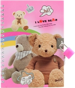 Notizbuch mit Schloss – Teddybär