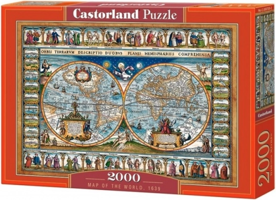 Puzzle 2000 Teile Weltkarte 1639