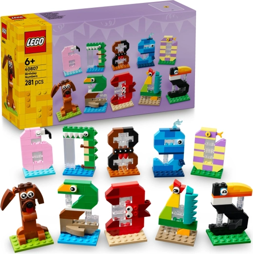 LEGO Geburtstagszahlen mit Tiermotiven