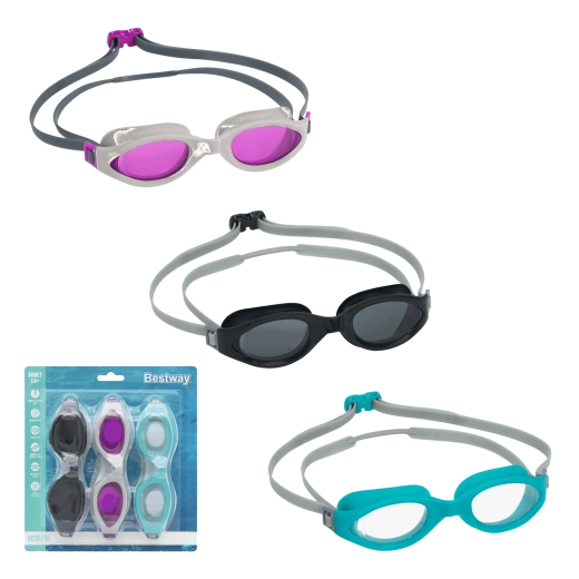 Set aus 3 BESTWAY Accelera Schwimmbrillen, Mixfarben