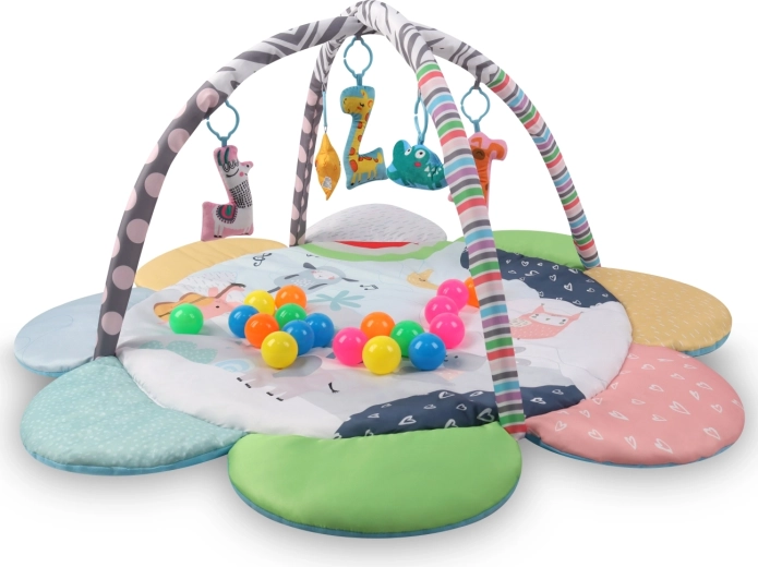 TinyMini Lern-Spieldecke 2-in-1 Blume Zoo