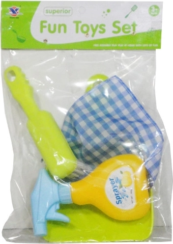 Kinder-Reinigungsset im transparenten Beutel