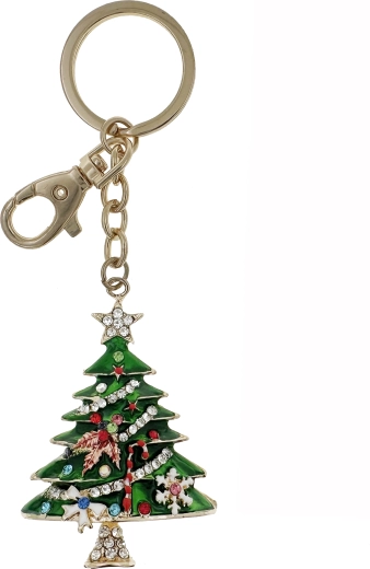 Goldener Schlüsselanhänger Weihnachtsbaum