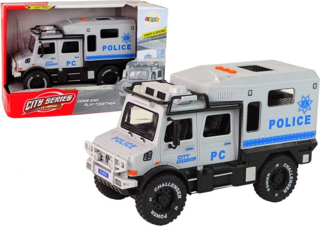 Mobiles Geländefahrzeug für städtische Dienstleistungen mit öffnenden Türen, Sound und Lichtern