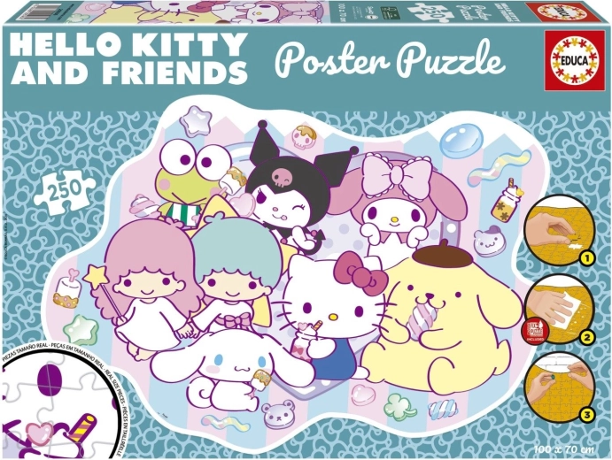 Educa Poster-Puzzle Hello Kitty und Freunde 250 Teile