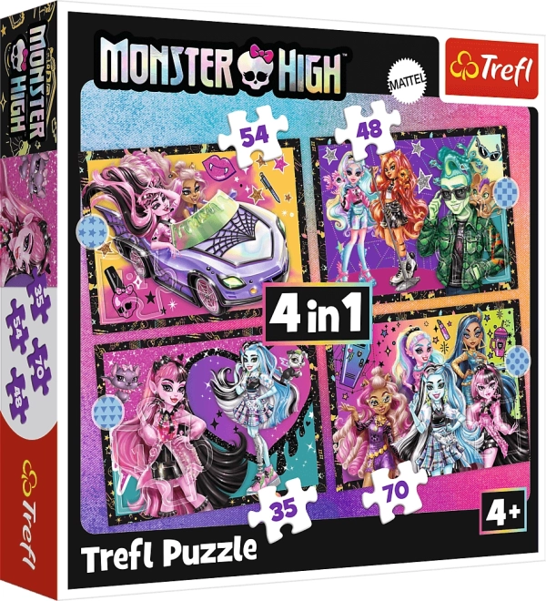Puzzle 4in1 MONSTER HIGH Elektrisierender Tag