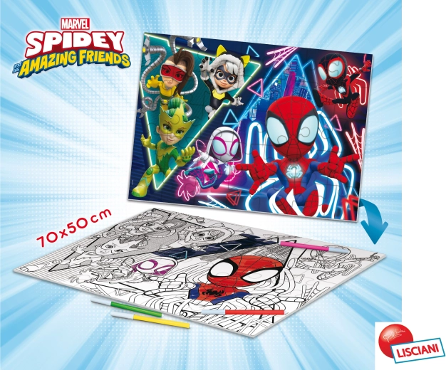 Doppelseitiges Bodenpuzzle Spidey, 35 Teile