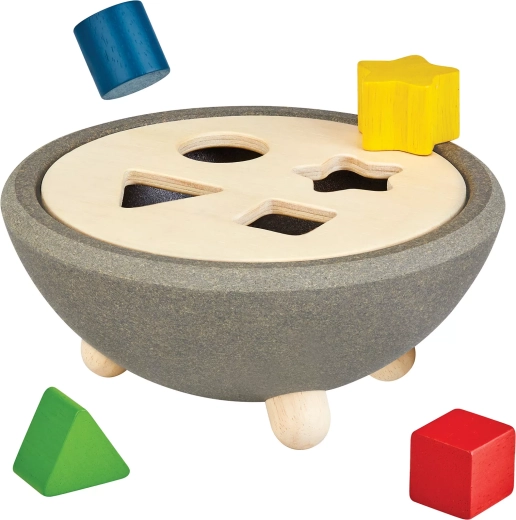 PlanToys Holz-Steckspiel – Formen sortieren (fortgeschrittene Formen)