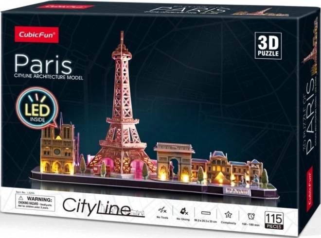 Leuchtendes 3D-Puzzle CityLine Panorama Paris 115 Teile