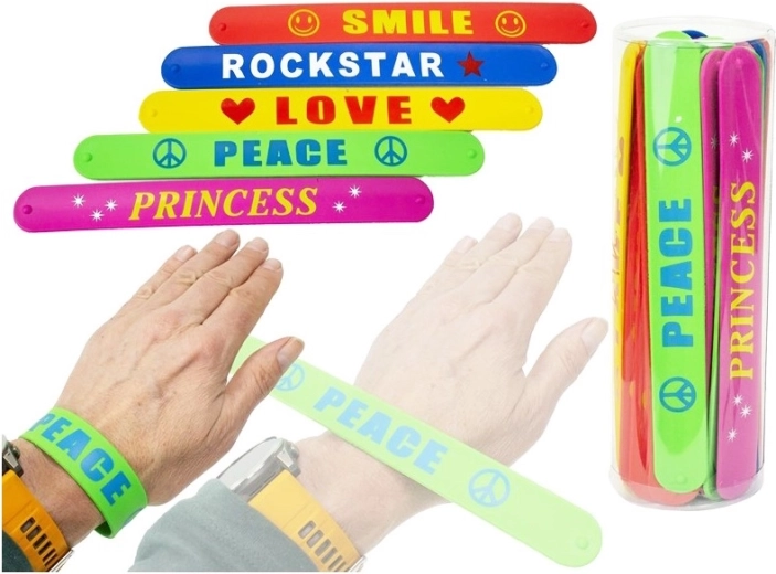 Schnapparmband mit Aufschrift – 1 Stück