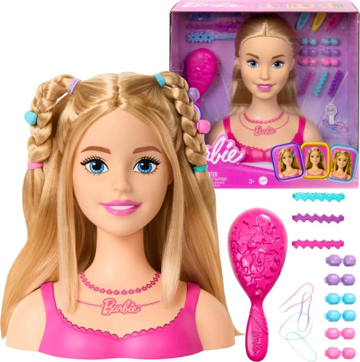 Barbie Styling- und Frisierkopf mit Zubehör, 20 Teile
