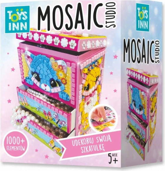 Kreativset Schmuckkästchen Mosaik Katze