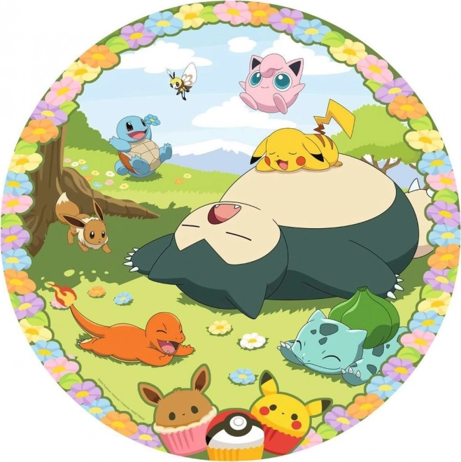 Rundes Puzzle Niedliche Pokémon 500 Teile