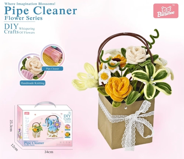 Kreativset DIY-Blumenstrauß für Kinder