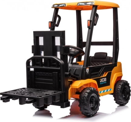 Elektrischer Gabelstapler für Kinder JCB – gelb