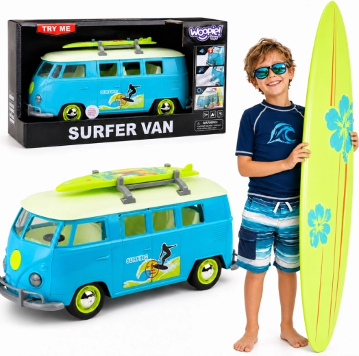 Woopie klassischer Surfbus mit Licht und Sound 1:14