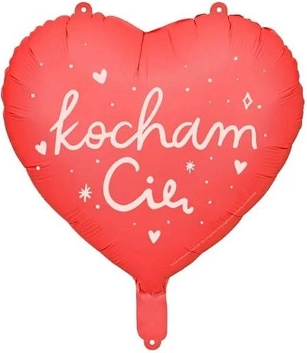 Folienballon Herz „Kocham Cię“ 45 cm – 1 Stück