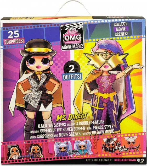 L.O.L. Surprise! OMG Movie Magic Puppe Ms. Direct (große Schwester) – 25 Überraschungen