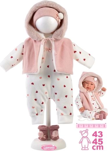 Llorens Outfit für Puppe New Born 43–45 cm, 4-teiliges Set
