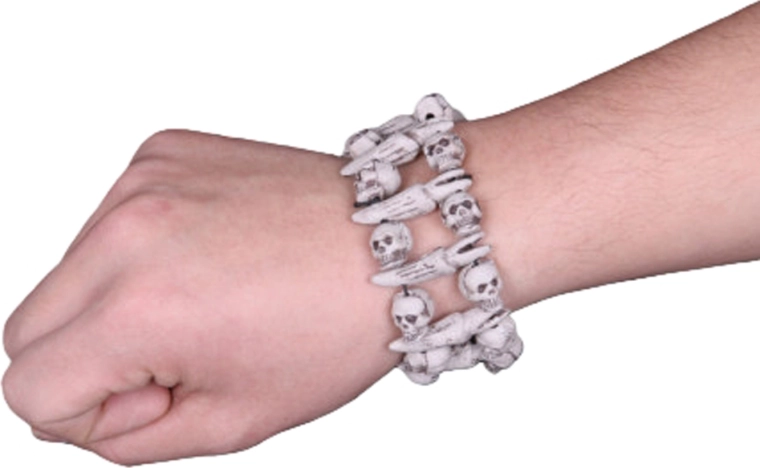 Party-Armband mit Totenköpfen und Reißzähnen
