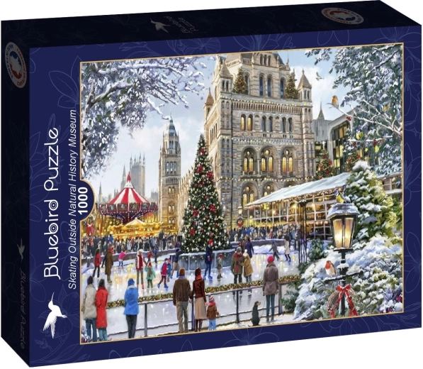Bluebird Puzzle Schlittschuhlaufen vor dem Naturkundemuseum 1000 Teile