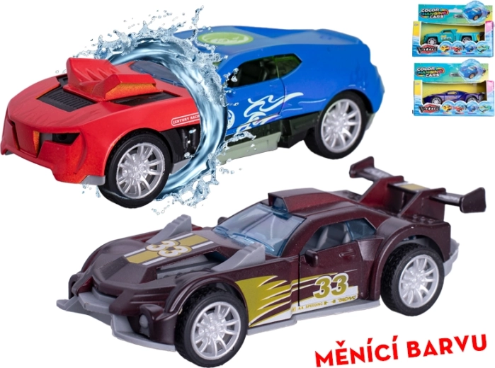 Metallauto 12 cm mit Schwungrad und Farbwechsel