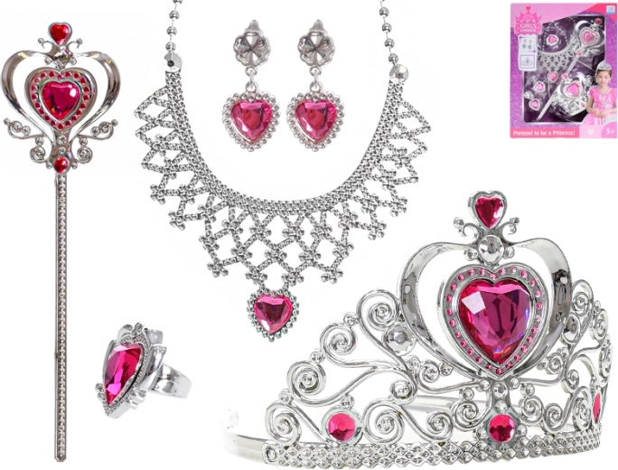 Beauty-Set für Prinzessinnen – Krone, Zepter und Schmuck