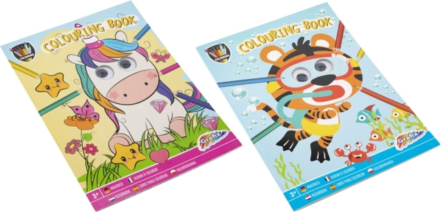 Malbuch mit beweglichen Augen A4