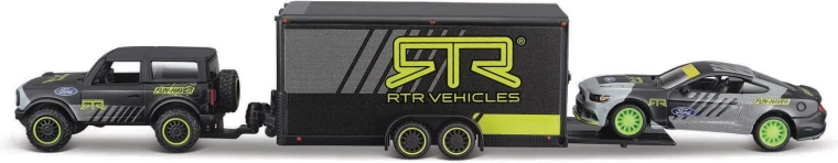 Maisto Design Team Haulers Ford Bronco mit Anhänger und Ford Mustang GT 1:64