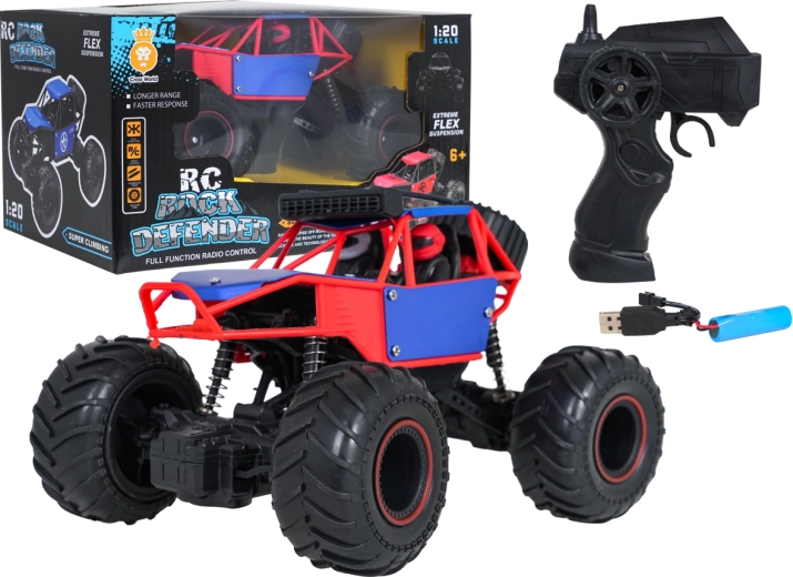 Geländewagen RC-Auto CAPITAN, blau-rot