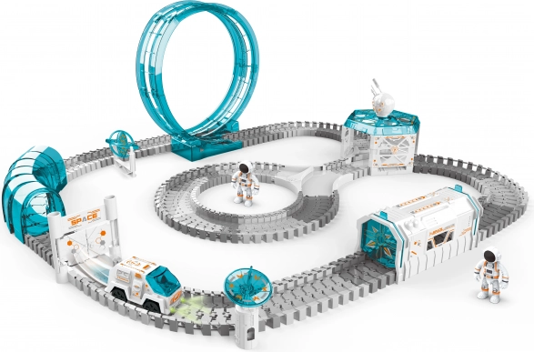 Kosmische Rennstrecke mit Lichtprojektor 85 × 75 × 32 cm
